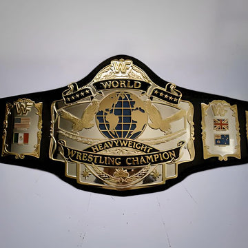 Hulk Hogan 1987 championship belt – dual plated WWF title from his iconic clash with Andre the Giant.