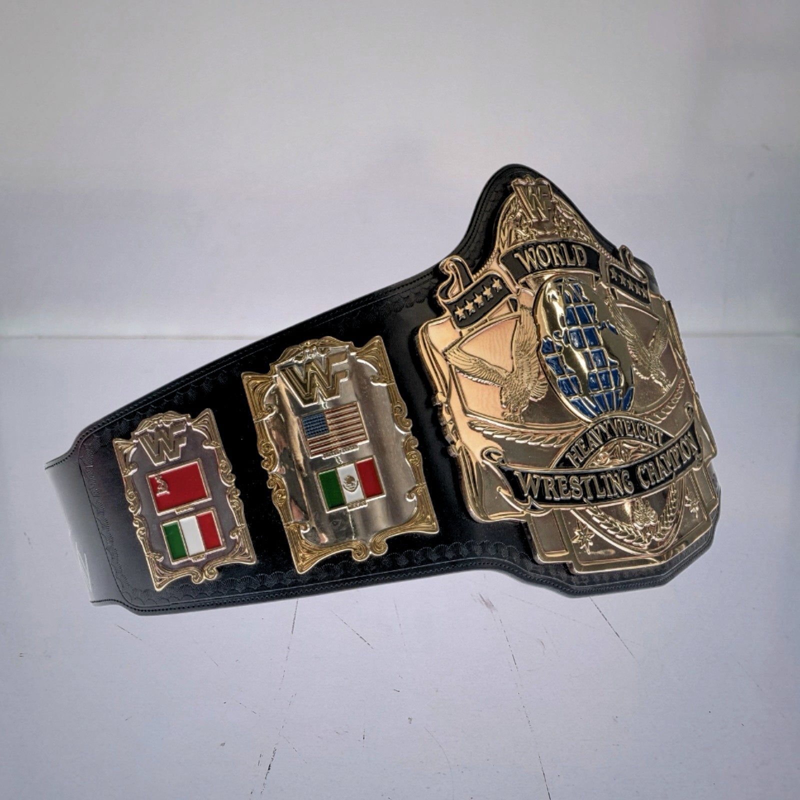 1987 WWF championship belt – Hulk Hogan vs. Andre the Giant edition for collectors of wrestling history
