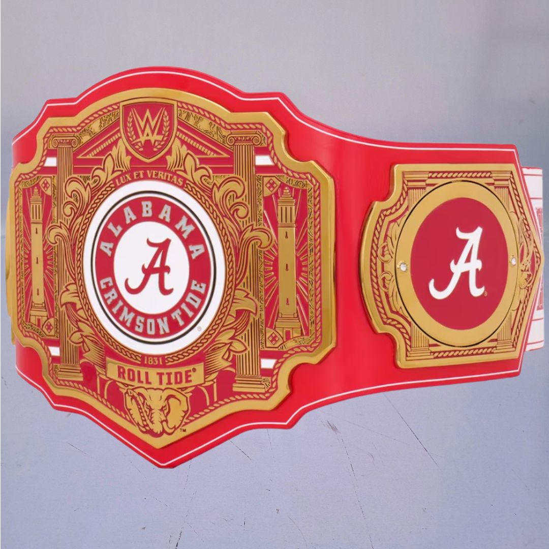 Alabama Crimson Tide WWE Championship Belt featuring Legacy Title design.