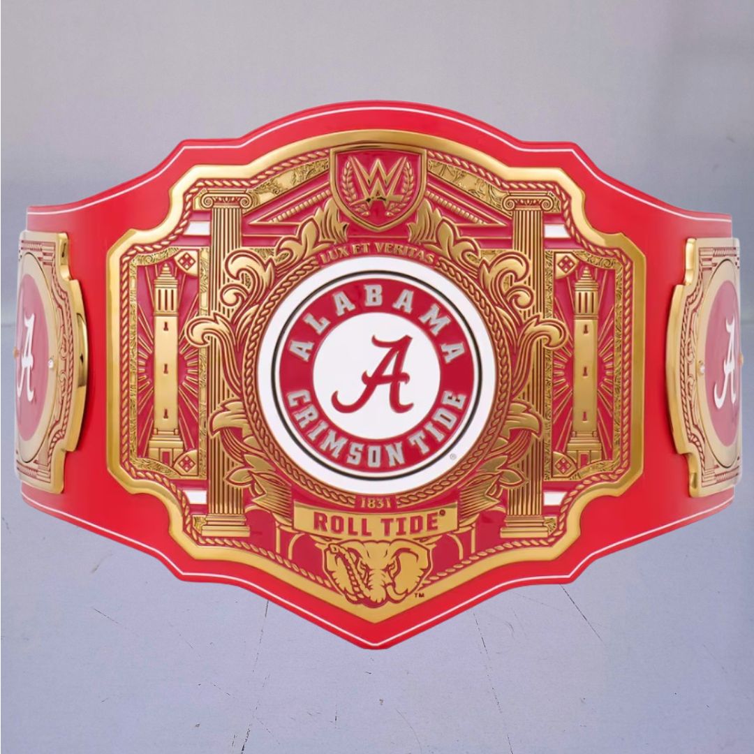 Alabama Crimson Tide WWE Championship Belt featuring Legacy Title design.