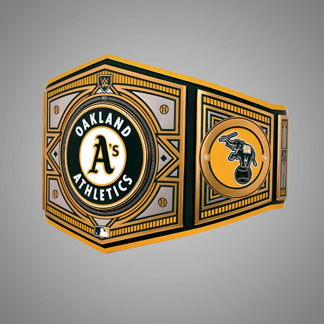 Oakland Athletics WWE MLB Championship Belt with customizable team design