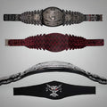 Signature WWE belt celebrating Brock Lesnar's champion career.