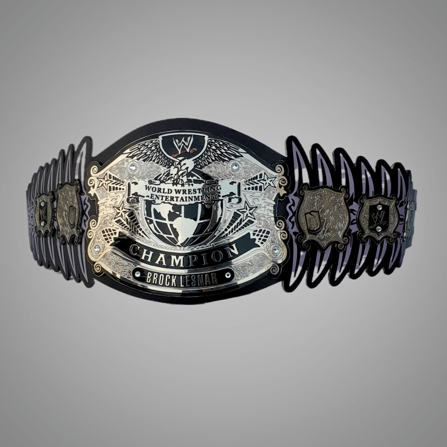 Custom WWE champion belt for Brock Lesnar fans.