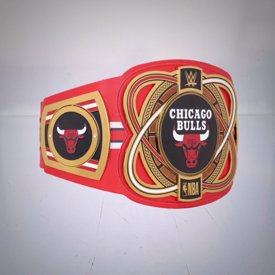 WWE Chicago Bulls NBA Legacy Championship Belt featuring basketball history and wrestling legacy.