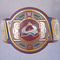 WWE Colorado Avalanche NHL Belt featuring the team's logo and colors.