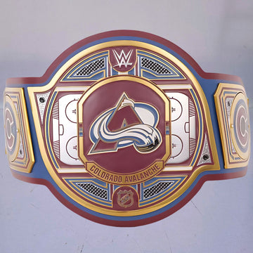 WWE Colorado Avalanche NHL Belt featuring the team's logo and colors.