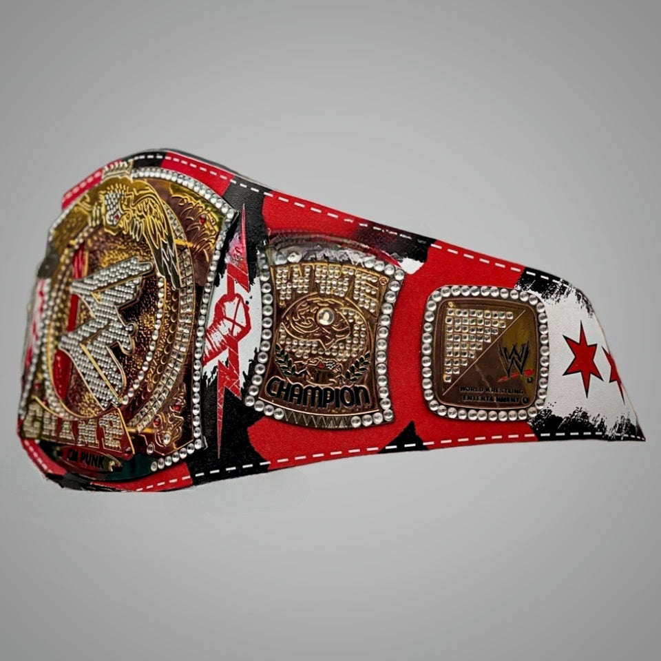 CM Punk custom signature WWE champion belt replica.