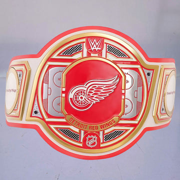 Detroit Red Wings WWE NHL Wrestling Belt featuring the team's iconic logo and colors.