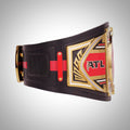 WWE-style championship belt customized for Atlanta Falcons fans, blending football and wrestling elements.