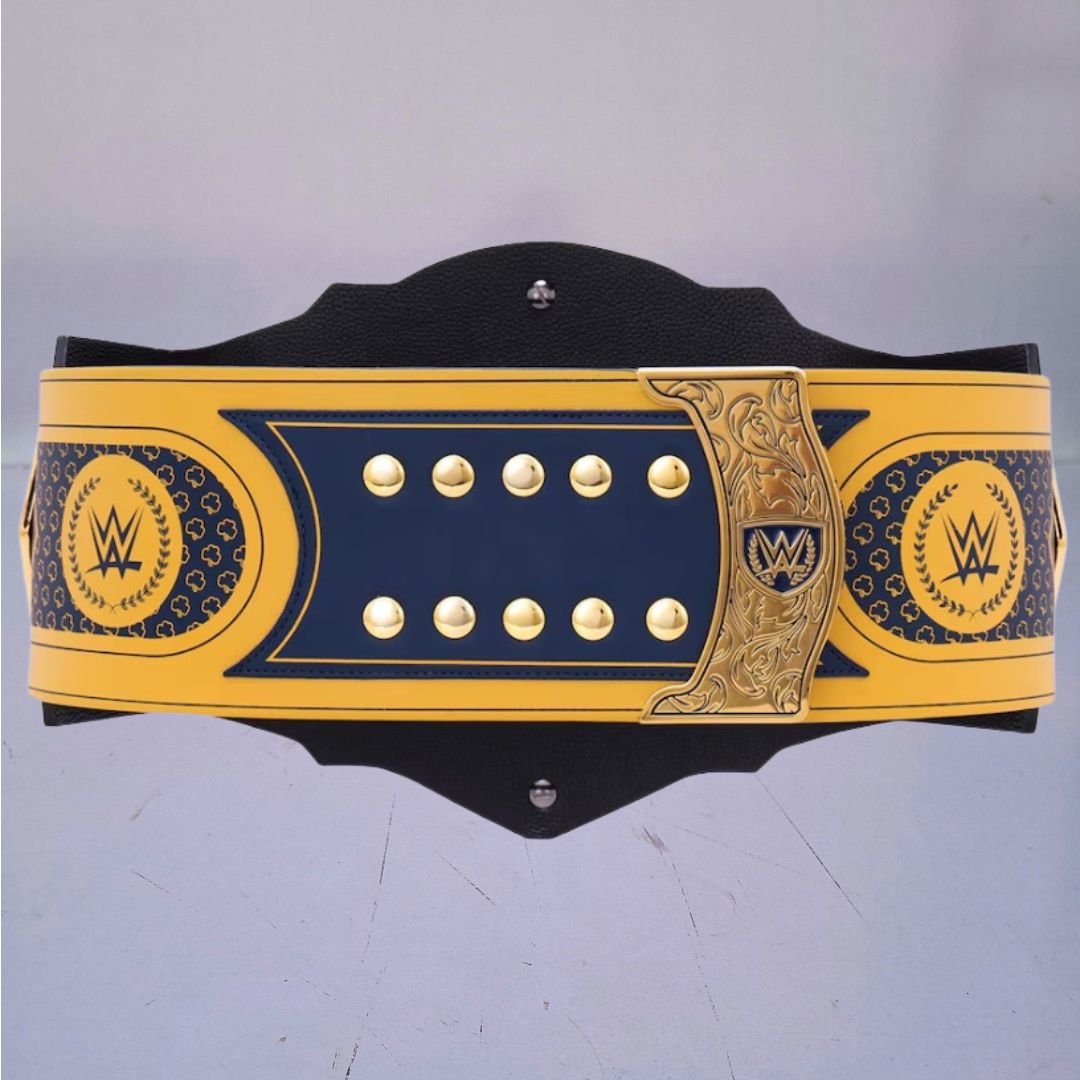 Notre Dame Fighting Irish WWE-style wrestling belt showcasing Legacy Title branding.