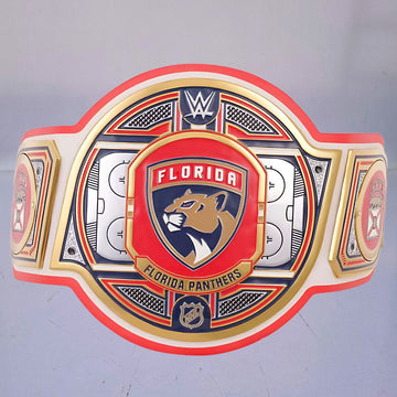 Florida Panthers WWE NHL Championship Belt featuring the team's logo and colors.