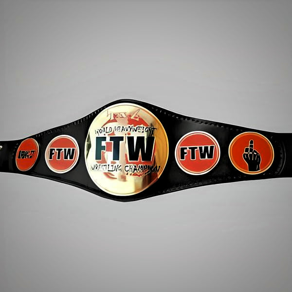 Customizable FTW AEW Championship Belt Replica with 2mm thickness.