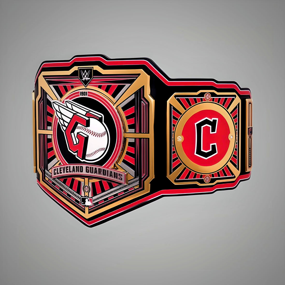 Cleveland Guardians WWE MLB Championship Belt with customizable team design