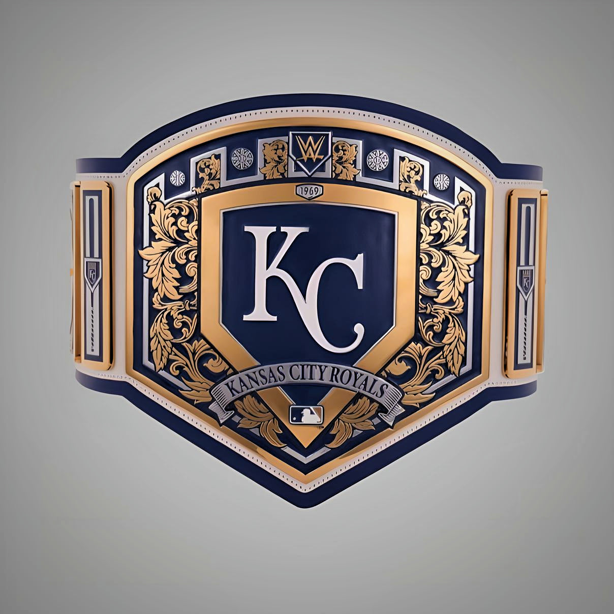 Kansas City Royals WWE MLB Championship Belt with customizable team design