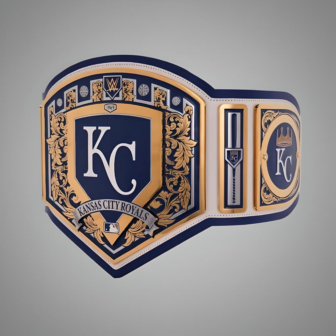 Kansas City Royals WWE MLB Championship Belt with customizable team design