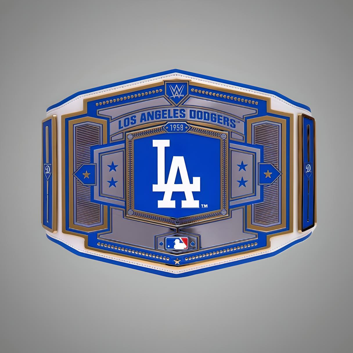 Los Angeles Dodgers WWE MLB Championship Belt with customizable team design