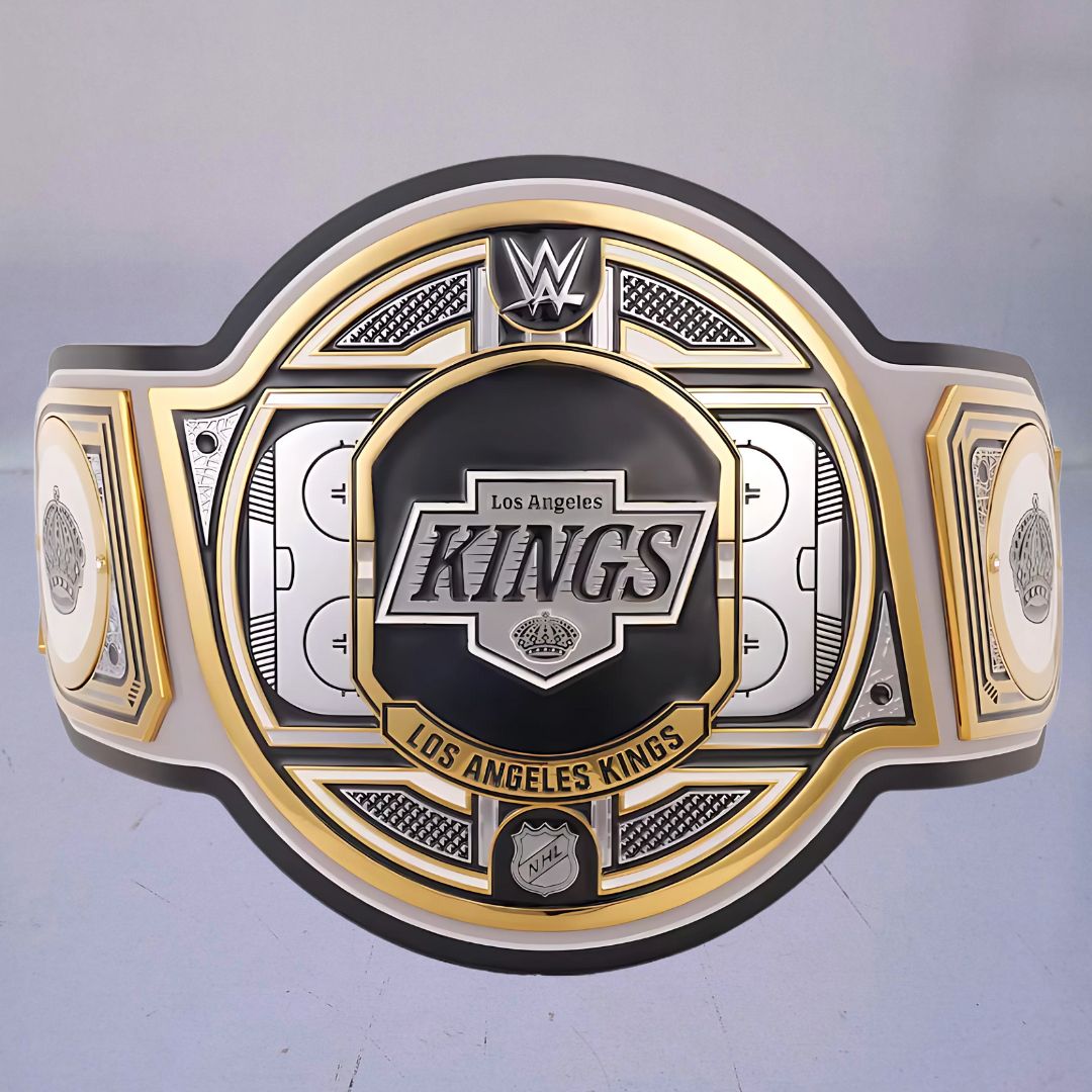 Los Angeles Kings WWE NHL Belt featuring the team's logo and colors.