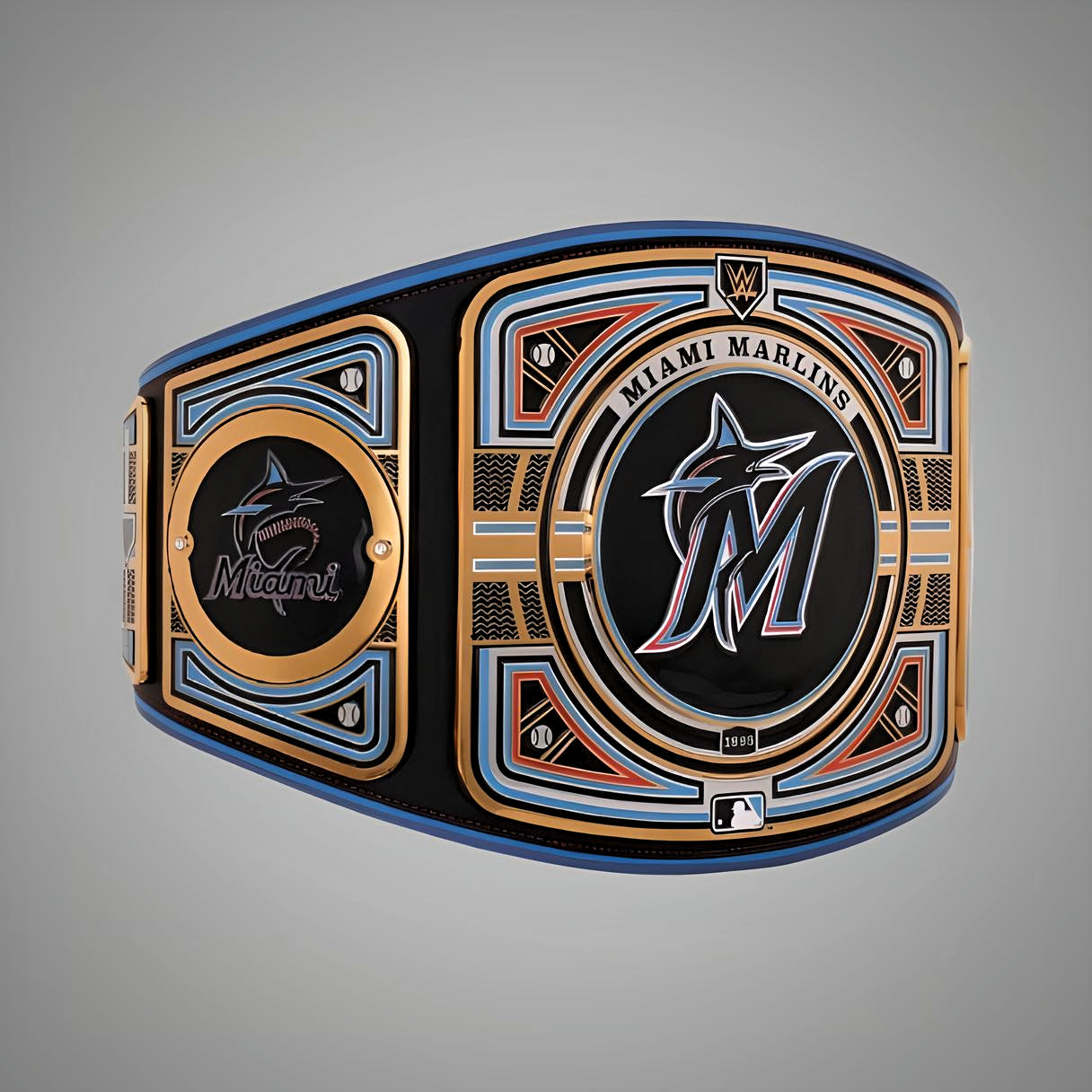 Miami Marlins WWE MLB Legacy Championship Belt with customizable team design