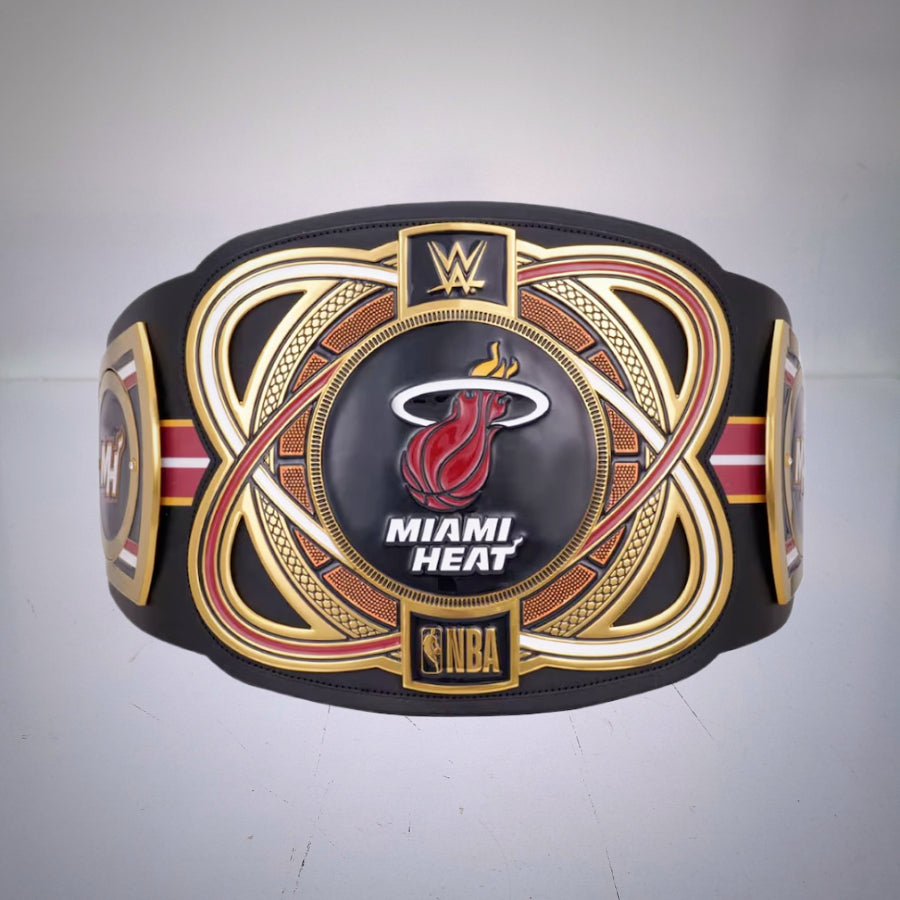 Miami Heat WWE NBA Legacy Championship Belt, a blend of basketball and wrestling pride.