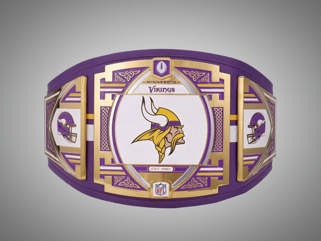 Minnesota Vikings Championship Belt featuring WWE Legacy Title design.