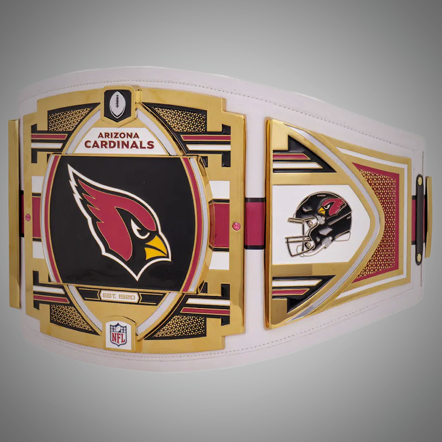 Arizona Cardinals Championship Belt with vibrant red and white accents, representing the team's legacy.