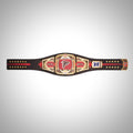 Atlanta Falcons NFL Legacy Title belt displayed on a stand, symbolizing team pride and history.