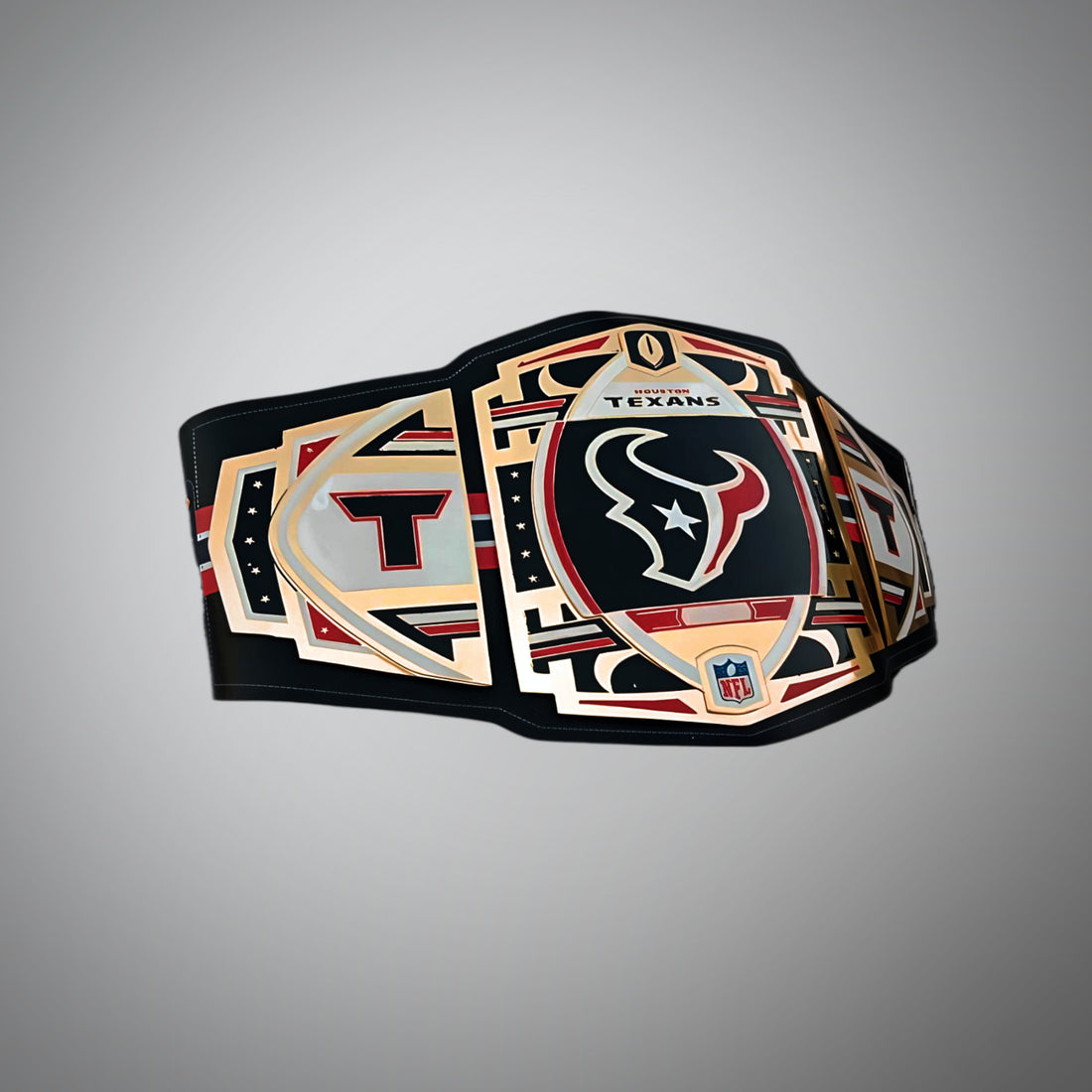 Houston Texans WWE Belt featuring NFL Legacy Championship design.