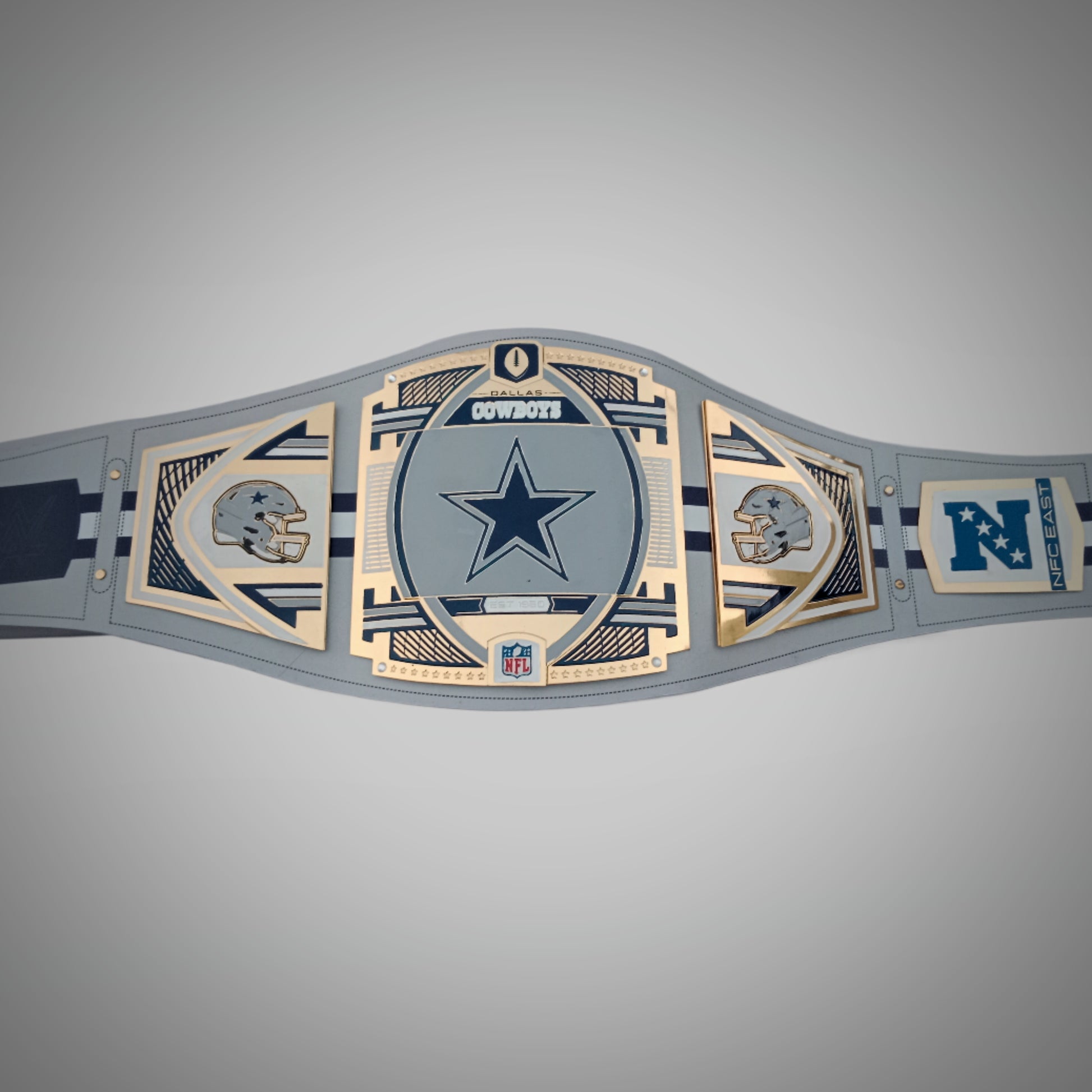 NFL and WWE legacy title belt for Dallas Cowboys fans.