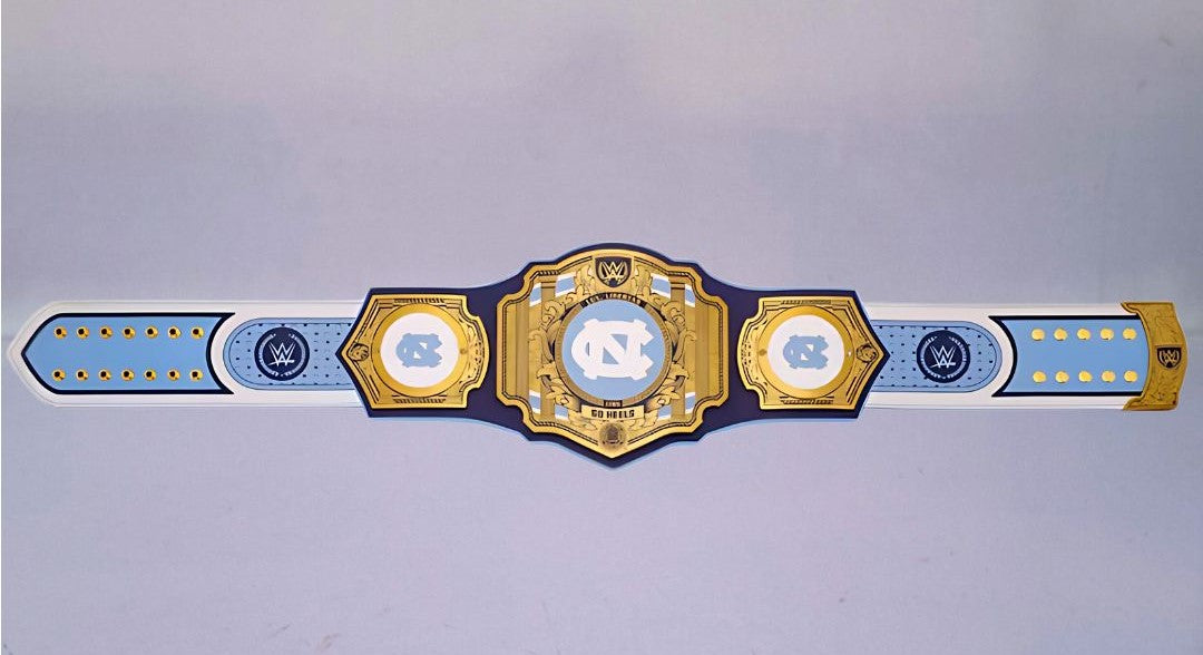 Ultimate fan collectible – North Carolina Tar Heels WWE Legacy Title belt.