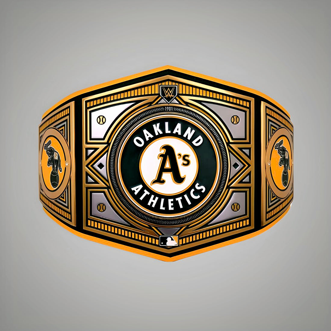 Oakland Athletics WWE MLB Championship Belt with customizable team design