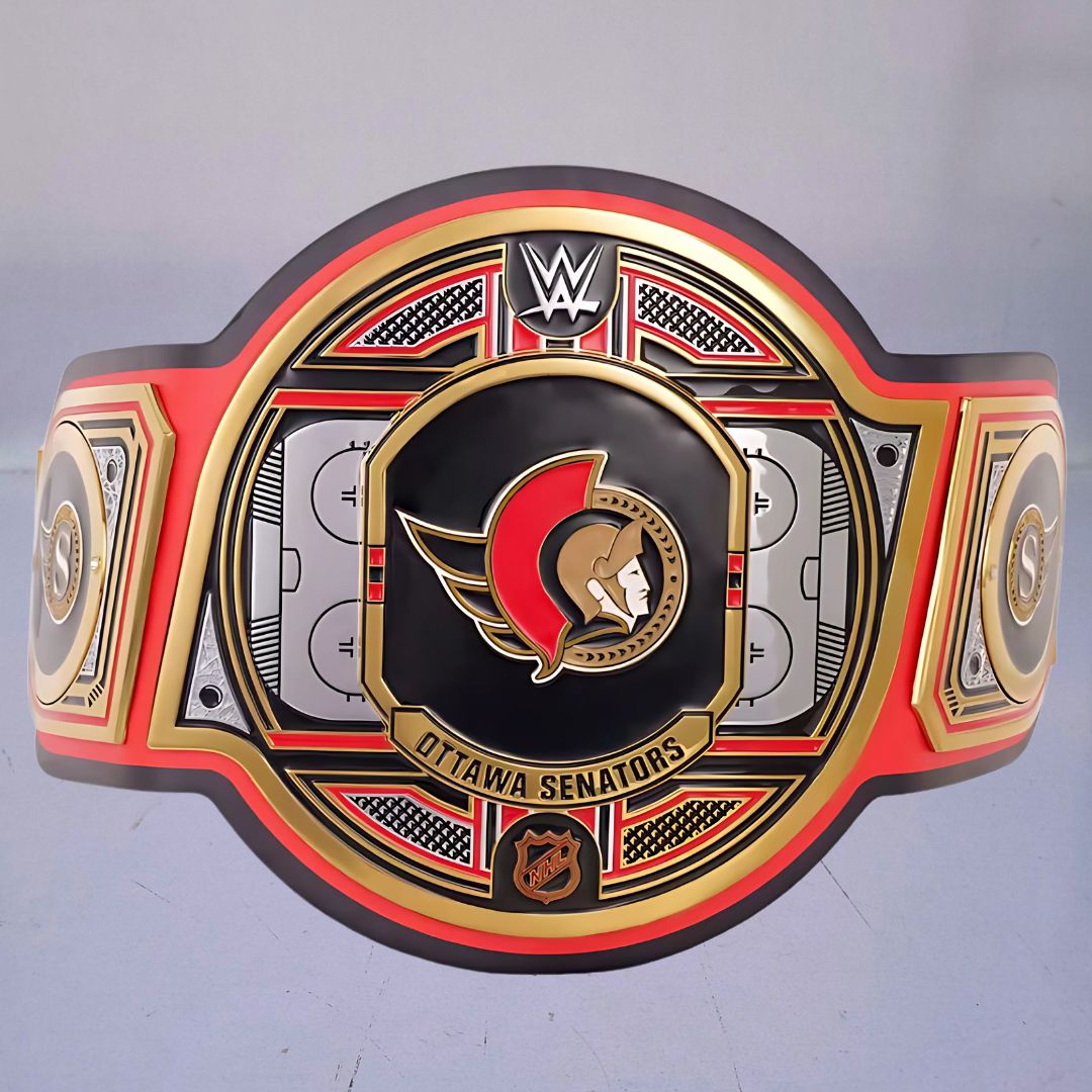 Ottawa Senators WWE NHL Legacy Belt featuring the team's logo and colors.