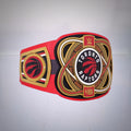 Close-up of the Toronto Raptors WWE NBA Legacy Championship Belt.