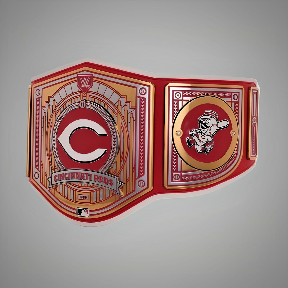 Cincinnati Reds themed WWE MLB Championship Belt with team colors