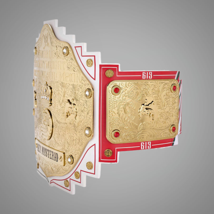 Rey Mysterio Signature Series WWE belt for collectors.