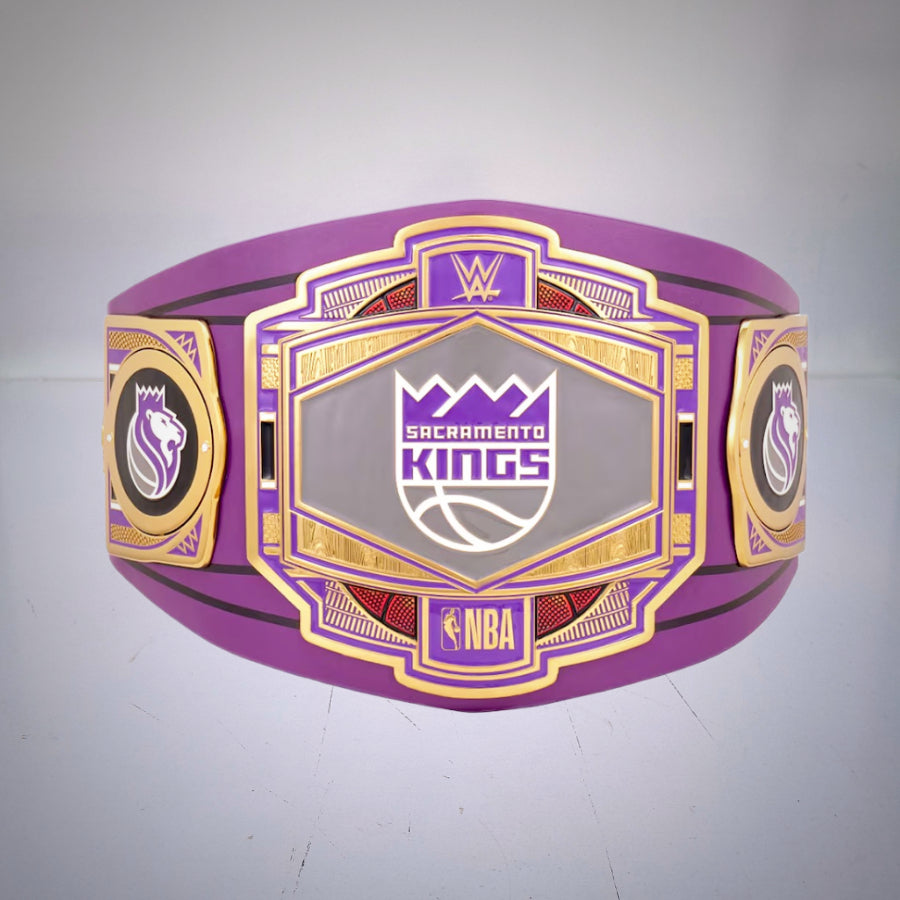 Sacramento Kings WWE NBA Legacy Championship Belt, a tribute to both sports legacies.