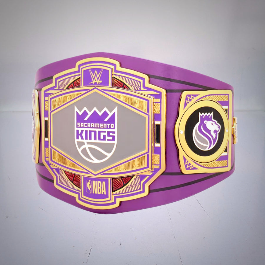 Sacramento Kings WWE NBA Legacy Championship Belt, a tribute to both sports legacies.