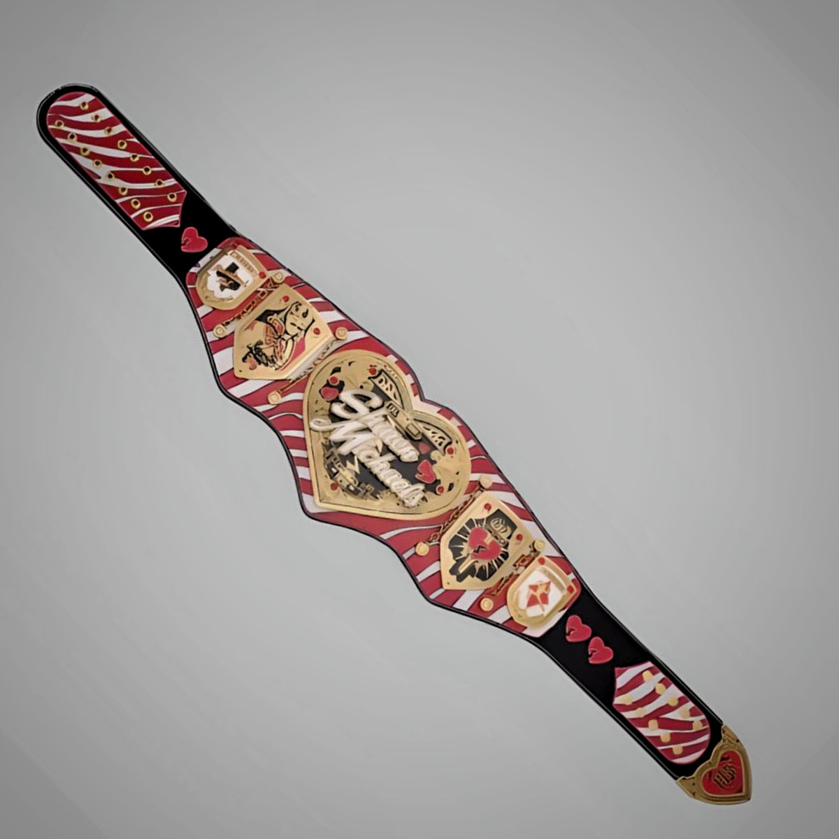 WWE legacy belt celebrating Shawn Michaels, the Heartbreak Kid.