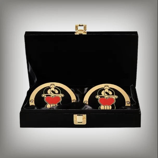 WWE championship title box set featuring Shawn Michaels side plates.