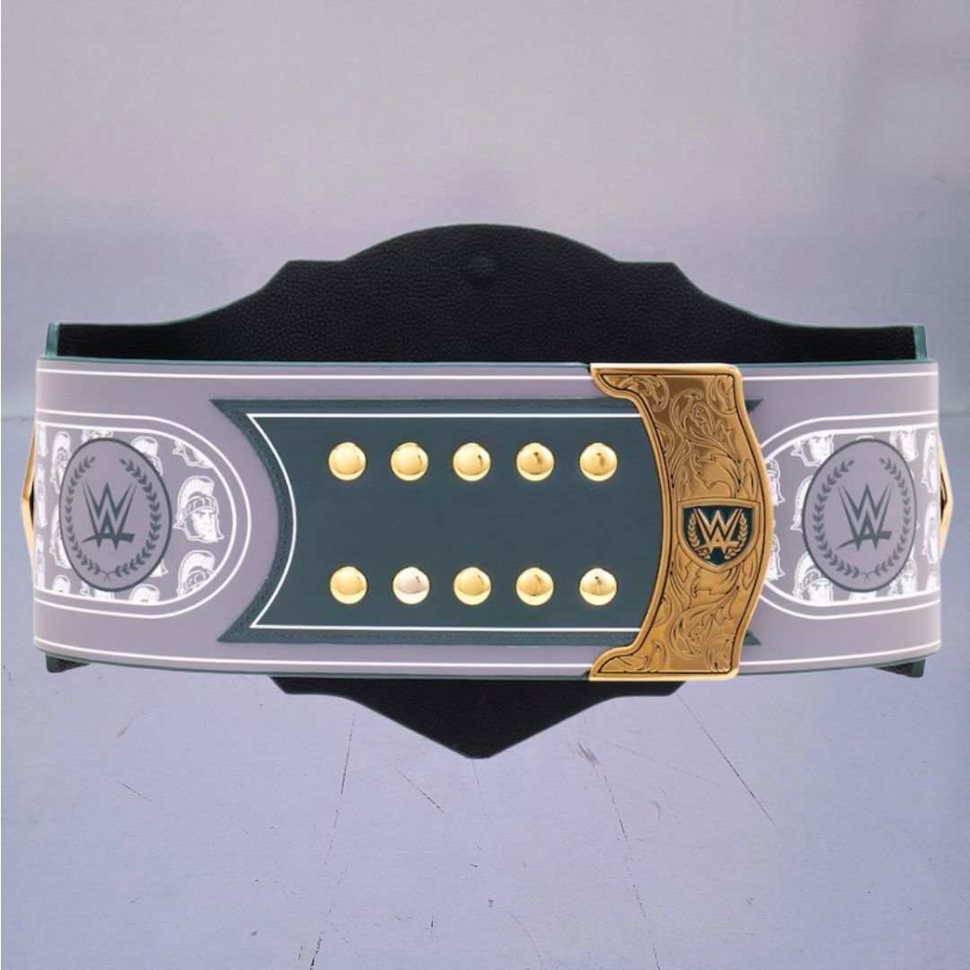 Michigan State Spartans WWE-style championship belt showcasing Legacy Title branding.