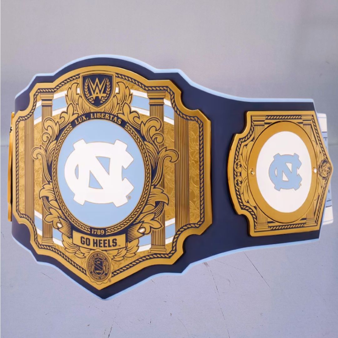 North Carolina Tar Heels WWE Championship Belt featuring Legacy Title design.