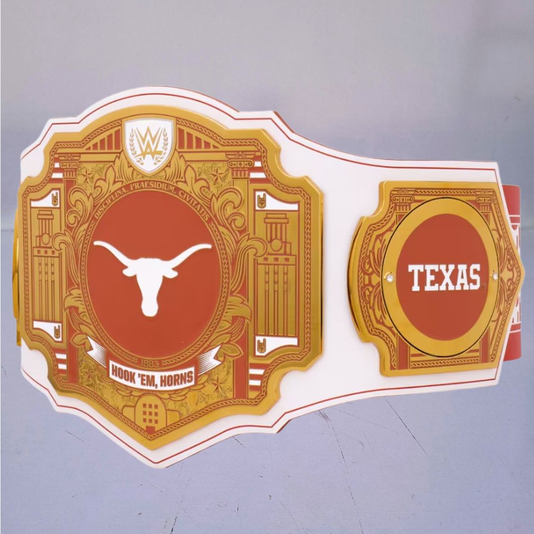 Texas Longhorns WWE Championship Belt featuring Legacy Edition design.