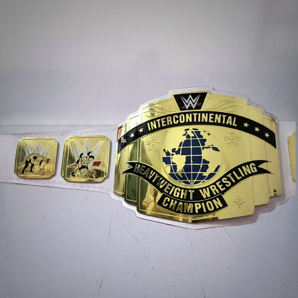 WWE White Intercontinental Belt with a classic collector’s design.