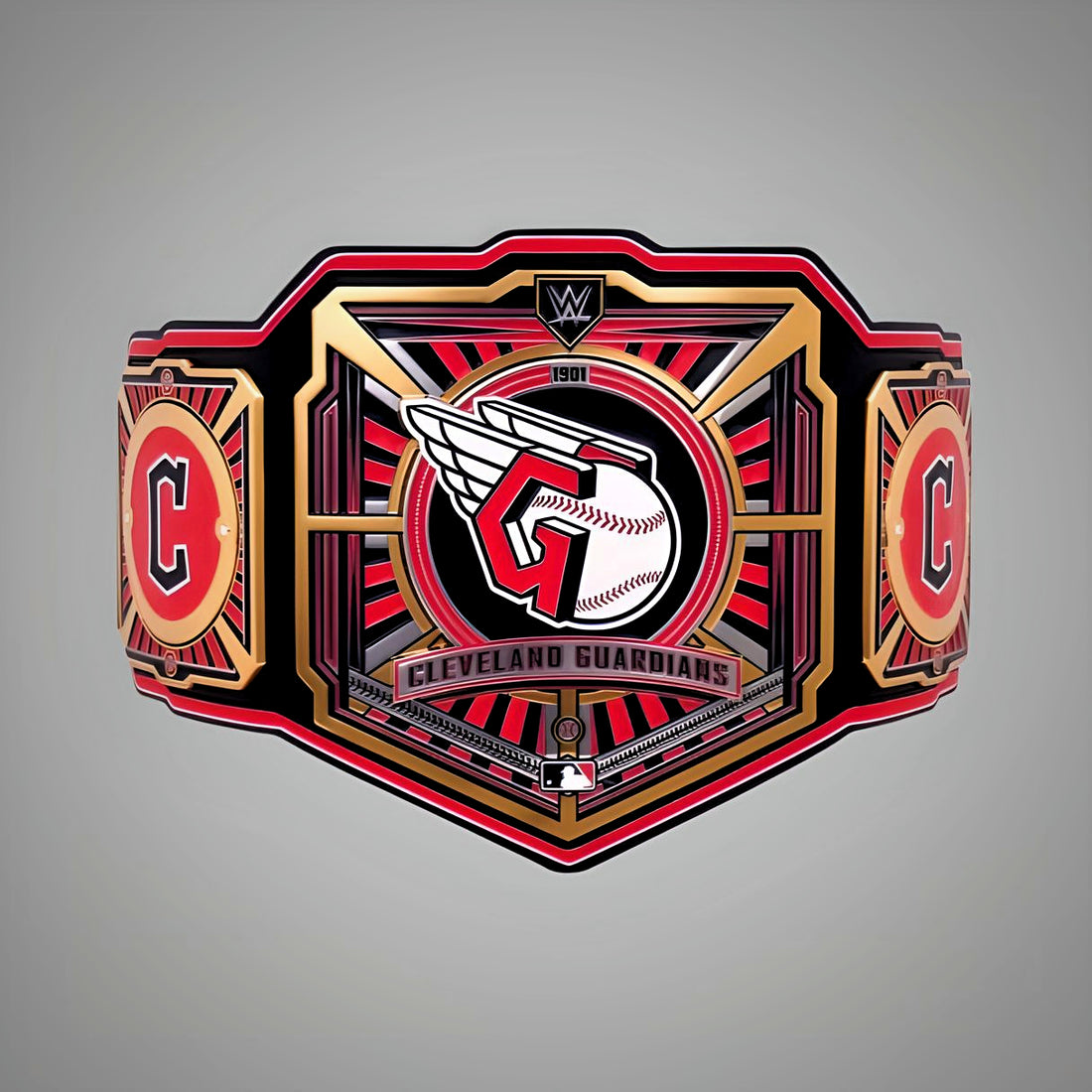 Cleveland Guardians WWE MLB Championship Belt with customizable team design