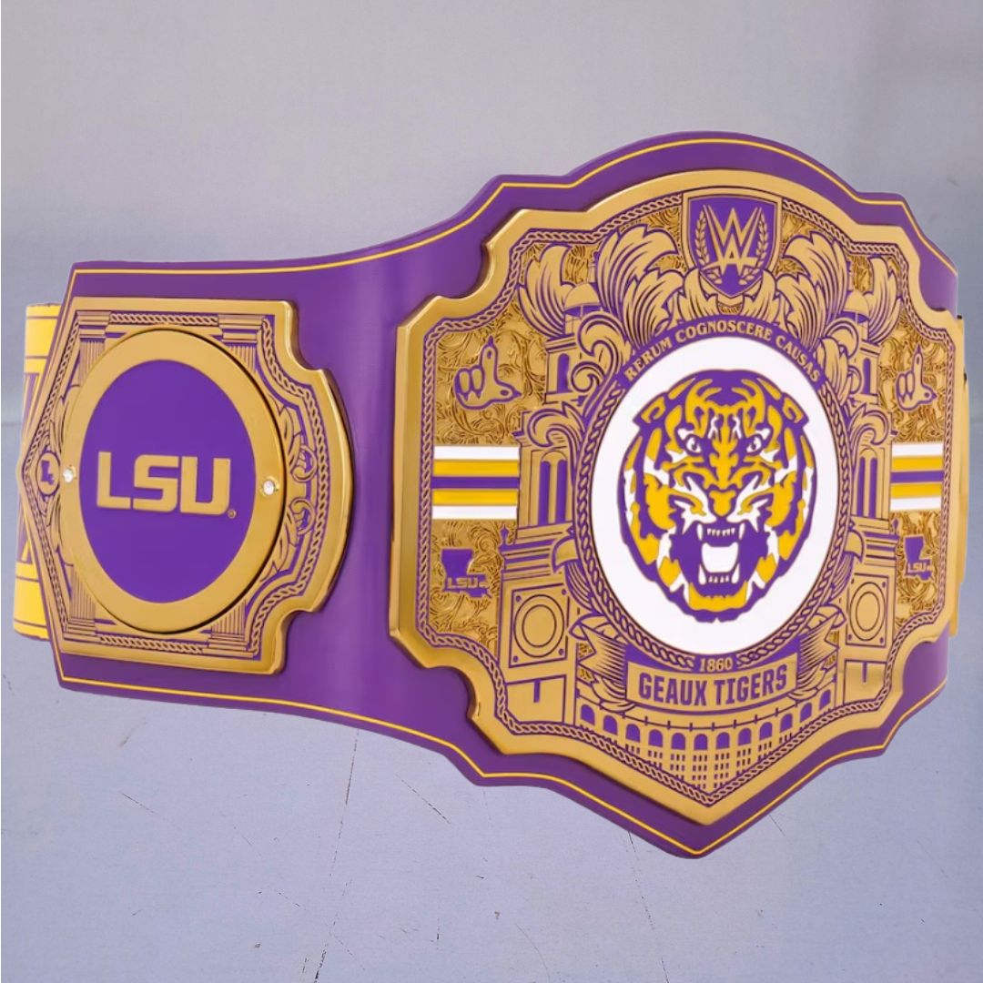 WWE Legacy Title belt designed for LSU Tigers fans.