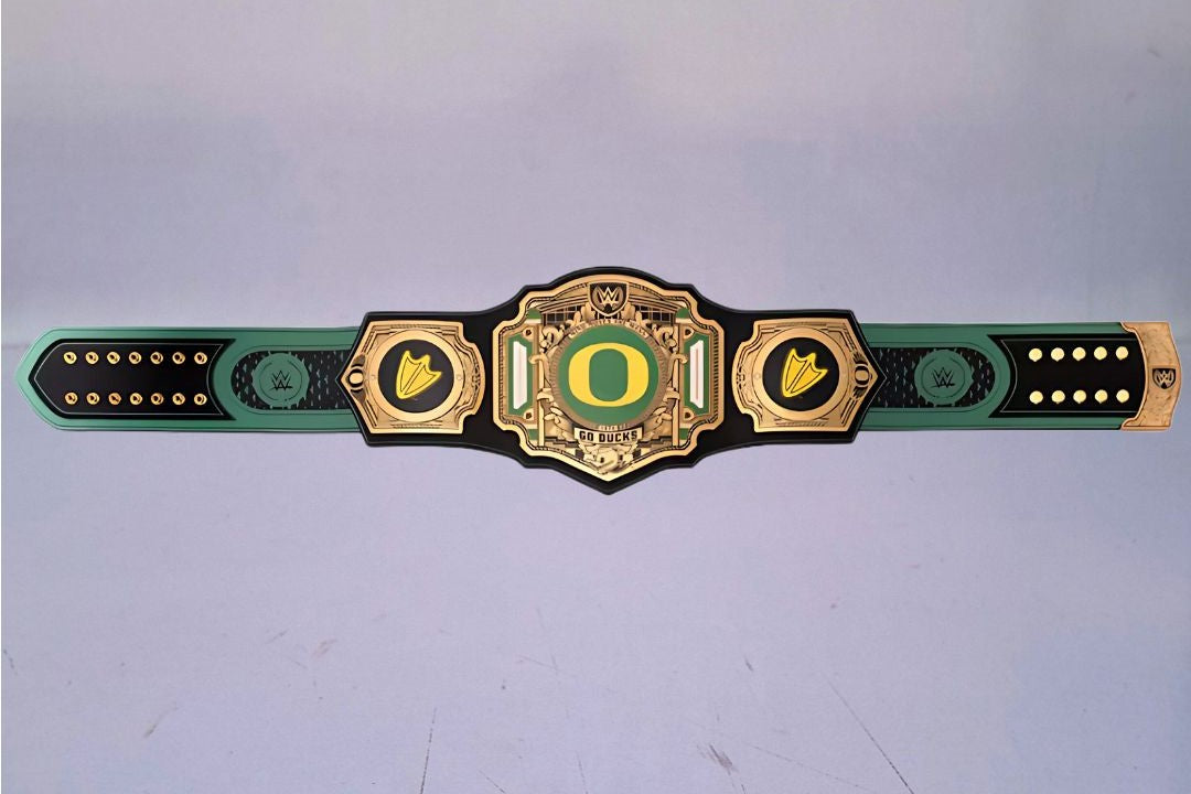 Ultimate fan collectible – Oregon Ducks WWE Legacy Title belt.