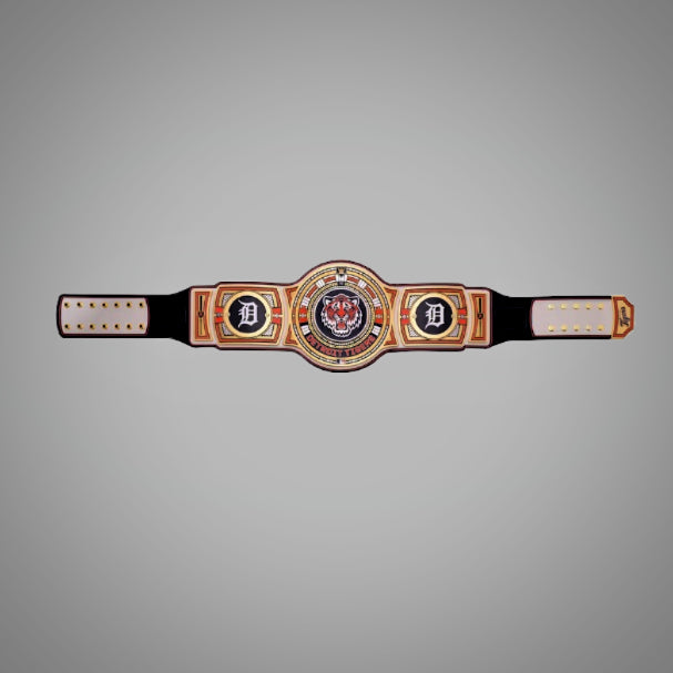 Detroit Tigers themed WWE MLB Championship Belt with team colors