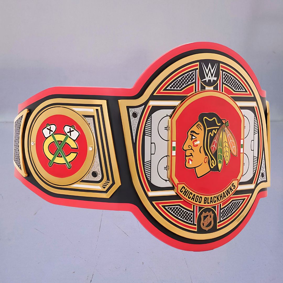 Chicago Blackhawks Championship Belt with intricate design, representing the team's rich legacy.