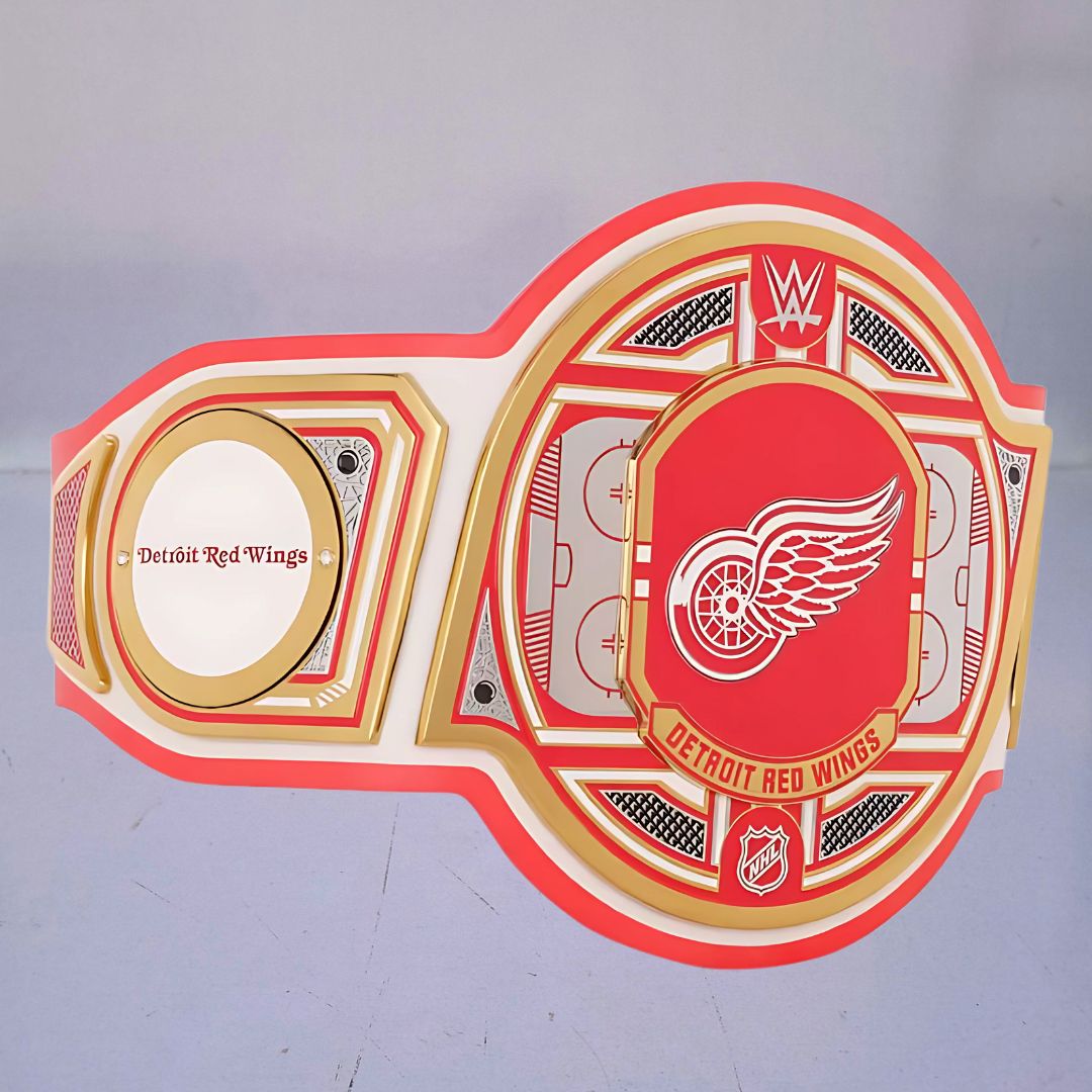 Detroit Red Wings Championship Belt with detailed design, symbolizing the team's rich legacy.