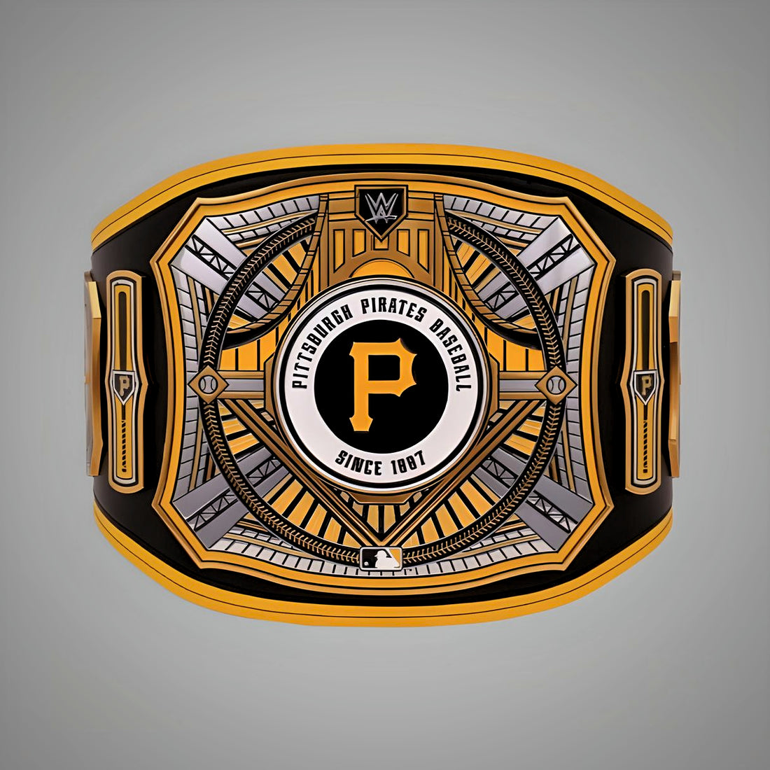 Pittsburgh Pirates WWE MLB Championship Belt with customizable team design