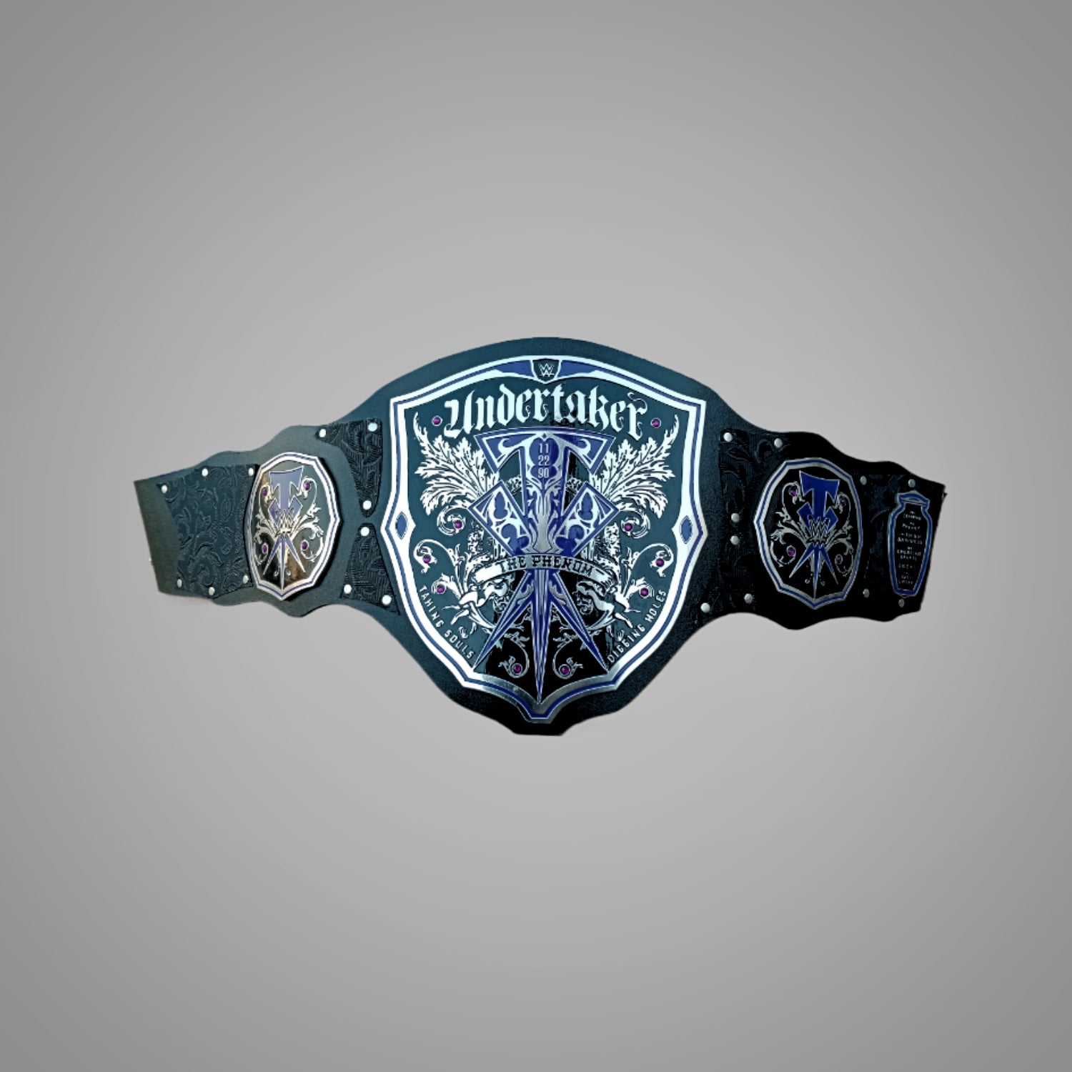 WWE Undertaker Legacy Belt for collectors featuring iconic design elements.